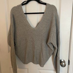 NWT Forever 21 Grey Low Back Sweater